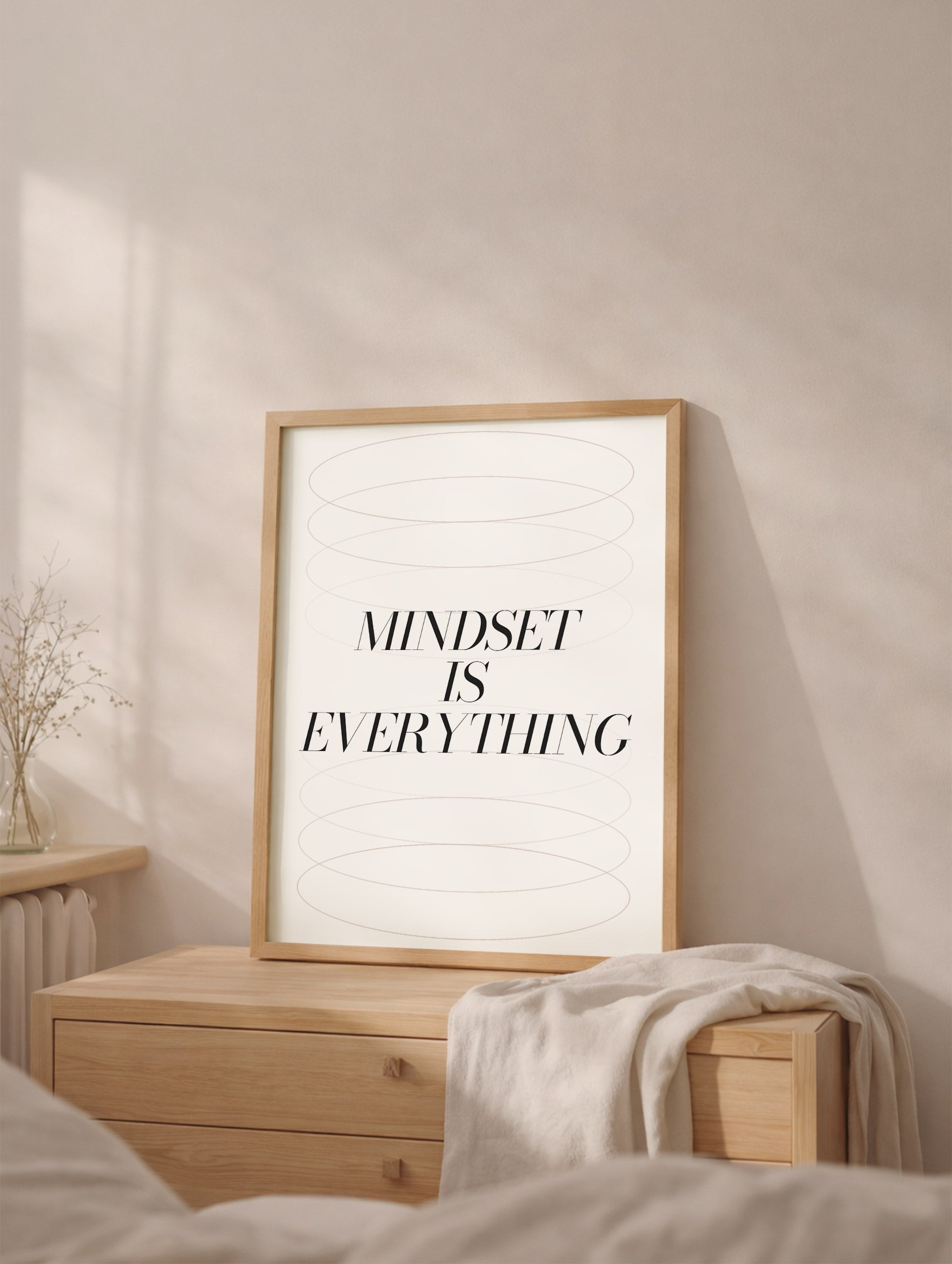 Mindset Is Everything Typography Poster Mockup