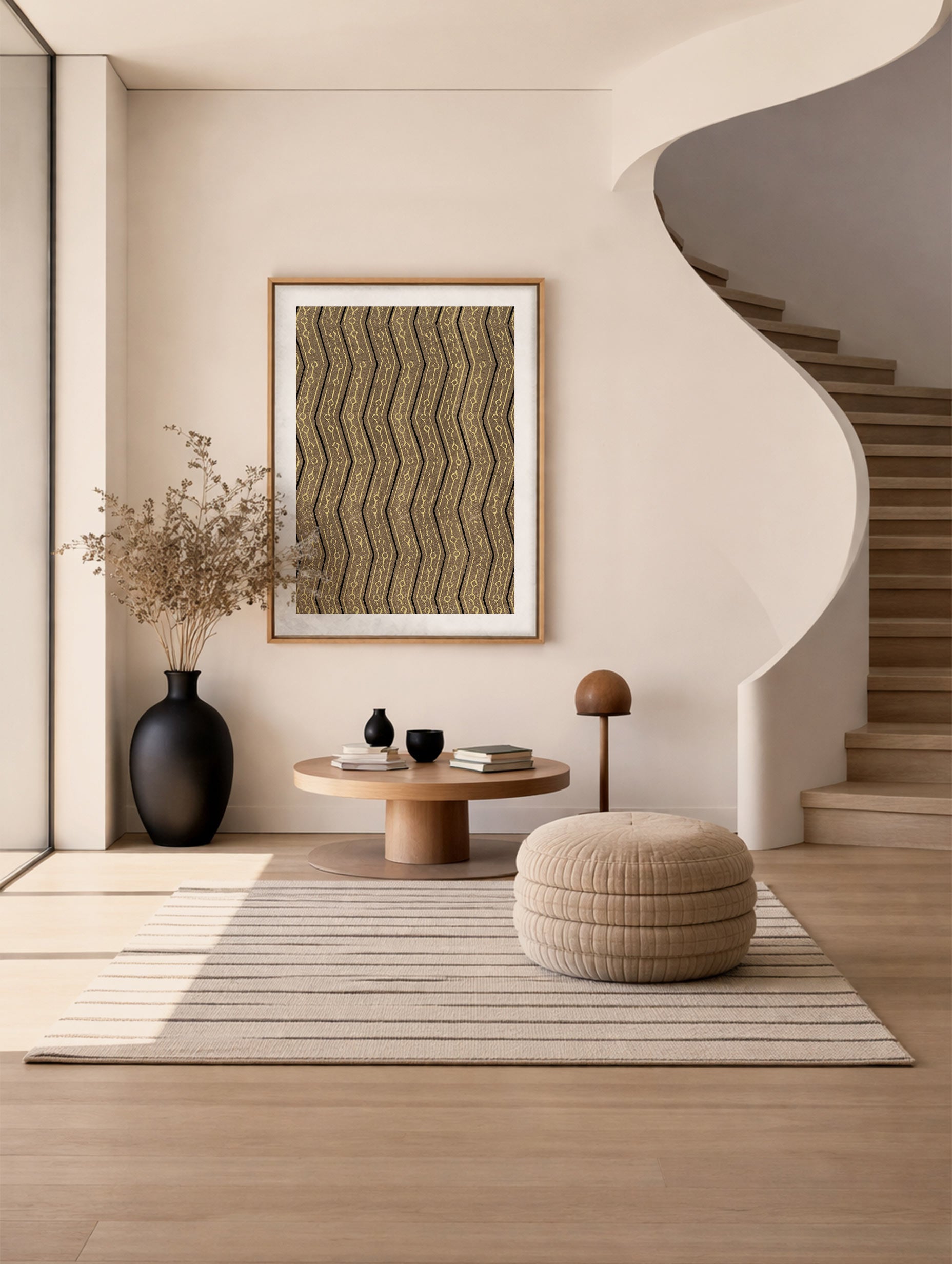 Vintage Woodblock - Shima Shima Poster Mockup