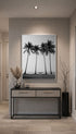 Palm Trees Black and White Botanical Poster Mockup