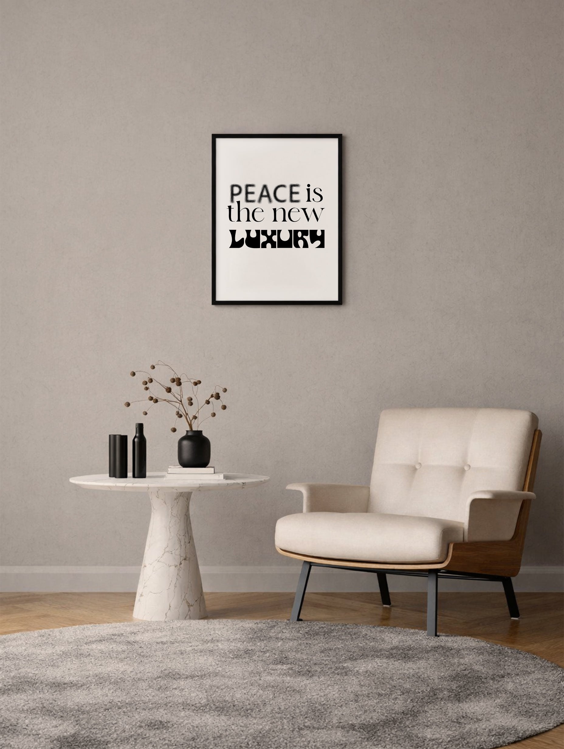 Peace Is the New Luxury Typography Poster Mockup