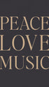 Peace Love Music Typography Poster