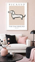 Picasso Dachshund Animal Poster Mockup