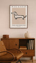 Picasso Dachshund Animal Poster Mockup