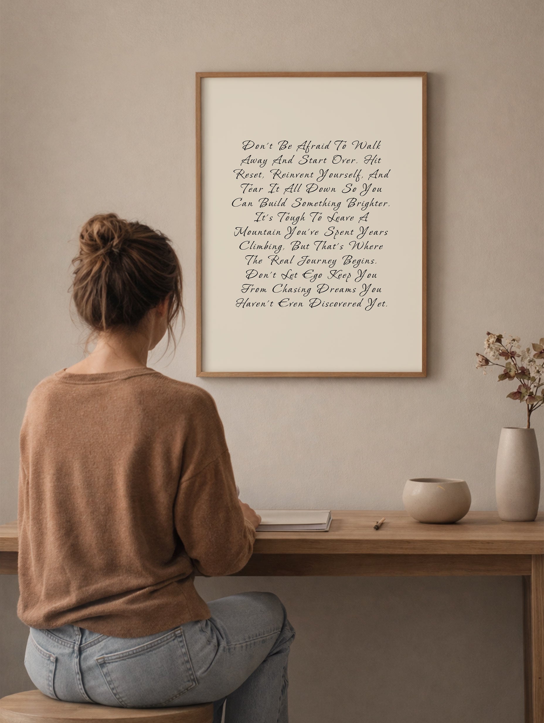 Rewrite Your Story Motivational Poster Mockup