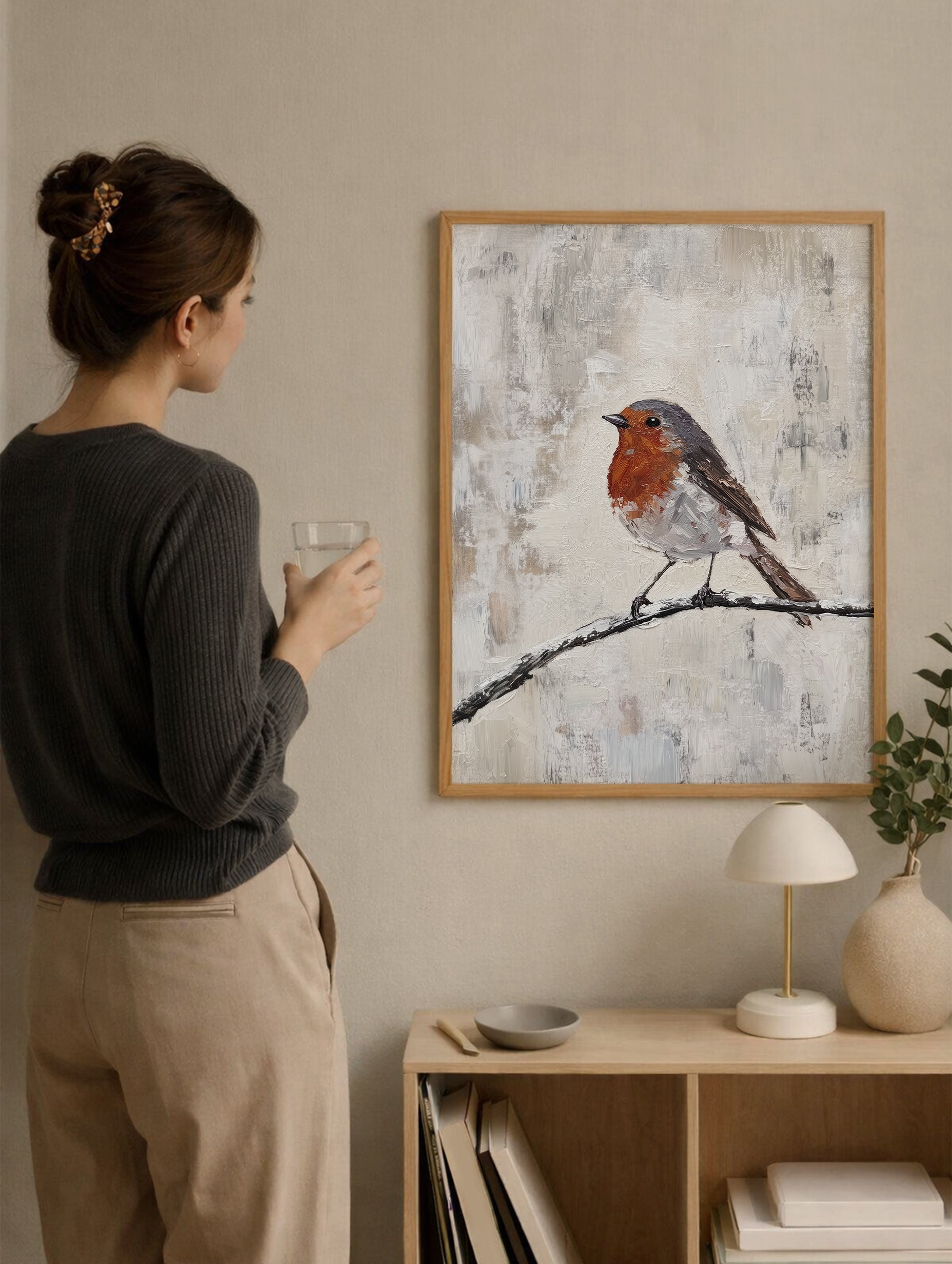Robin Animal Art Print Mockup