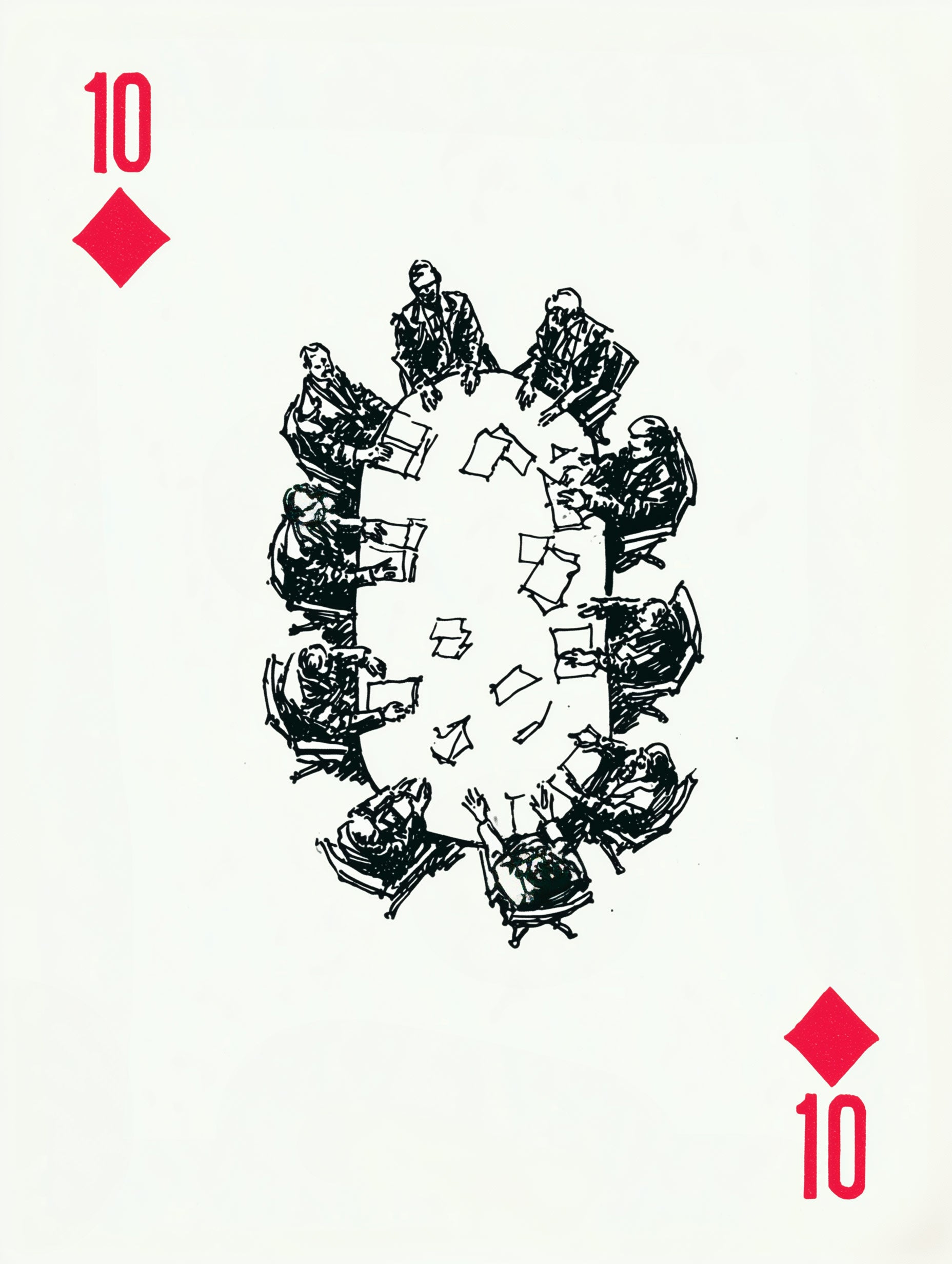 Round Table Illustration Poster