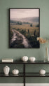 Rustic Path Through Misty Countryside Landscape Wall Art Mockup