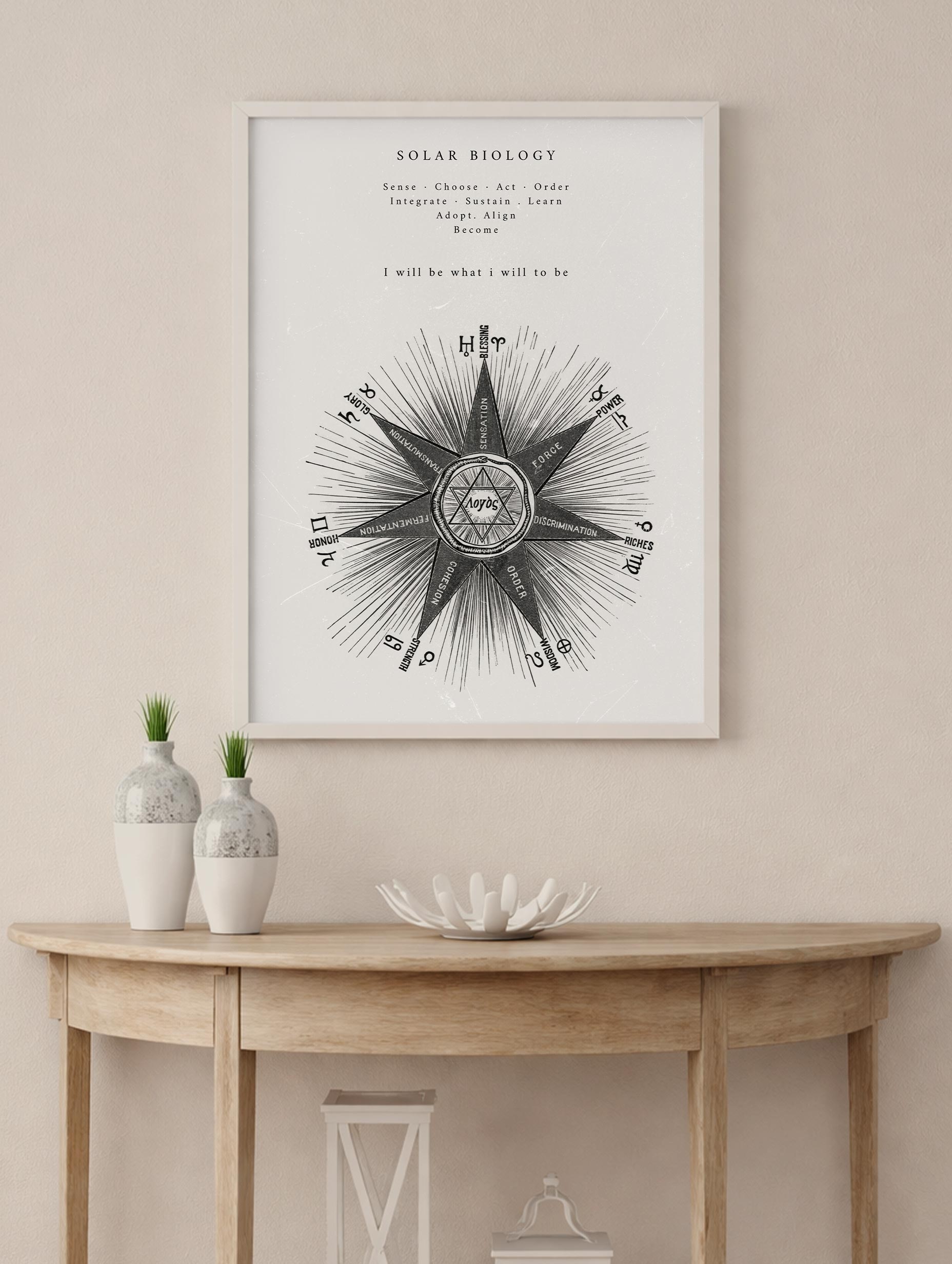 Solar Biology Diagram No I Hiram Erastus Butler Art Print  Mockup