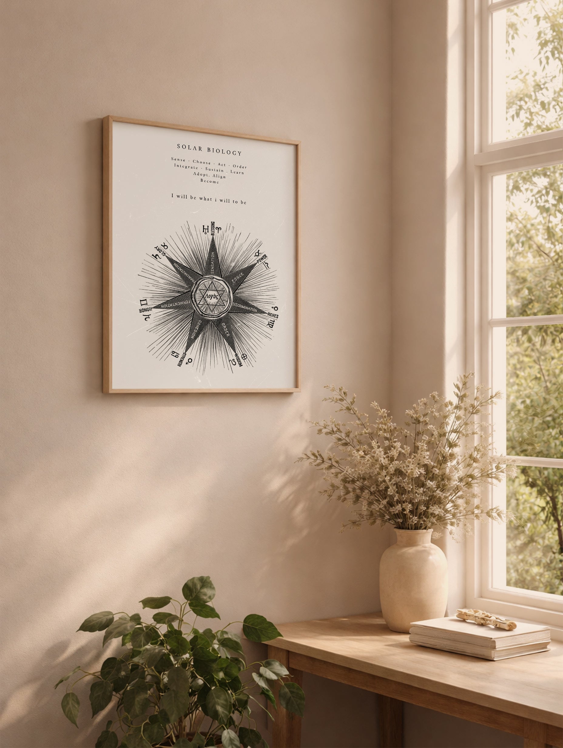 Solar Biology Diagram No I Hiram Erastus Butler Art Print  Mockup