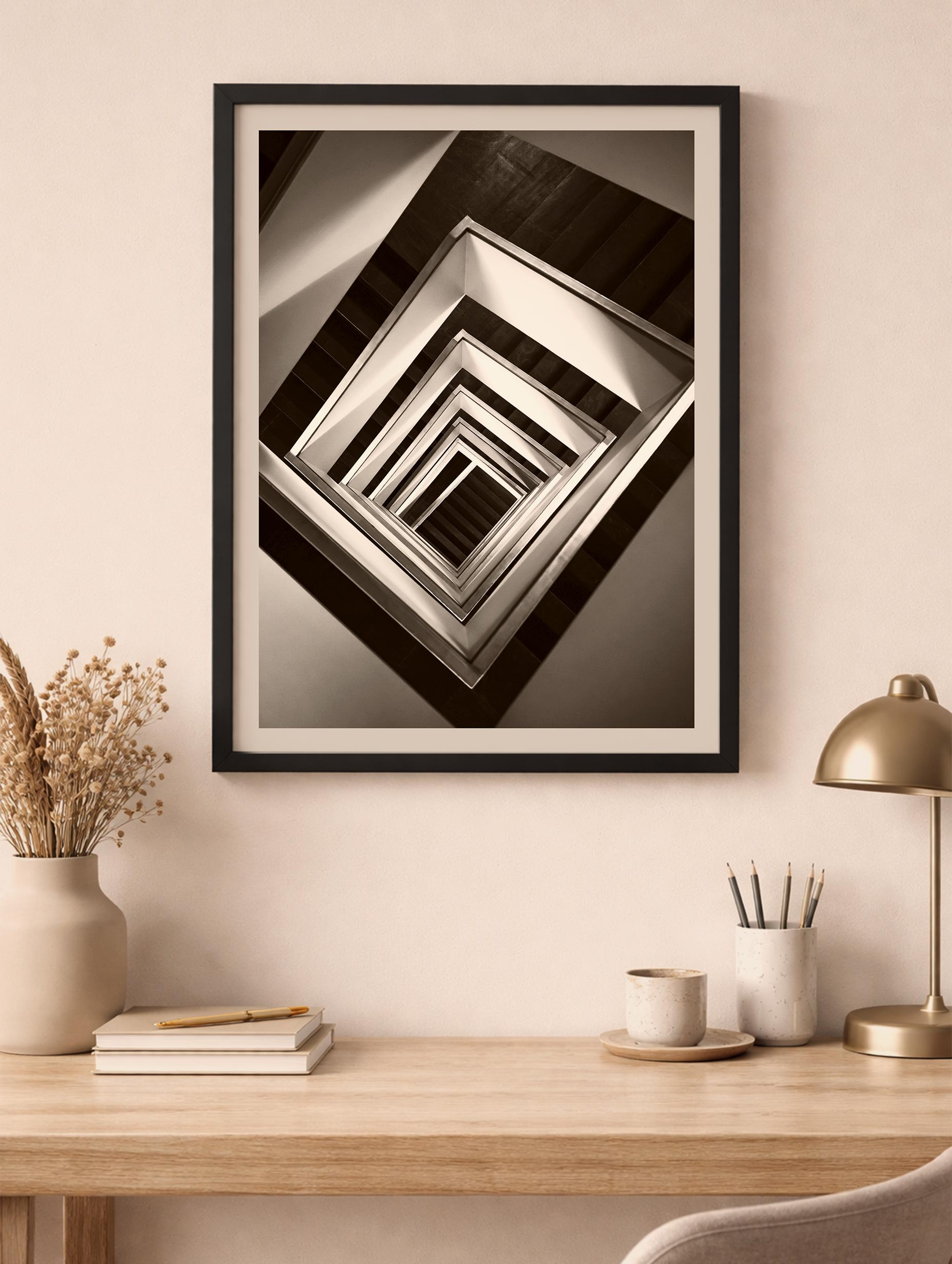 Stairwell View Poster Mockup