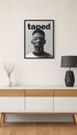 Taped Black and White Poster Mockup
