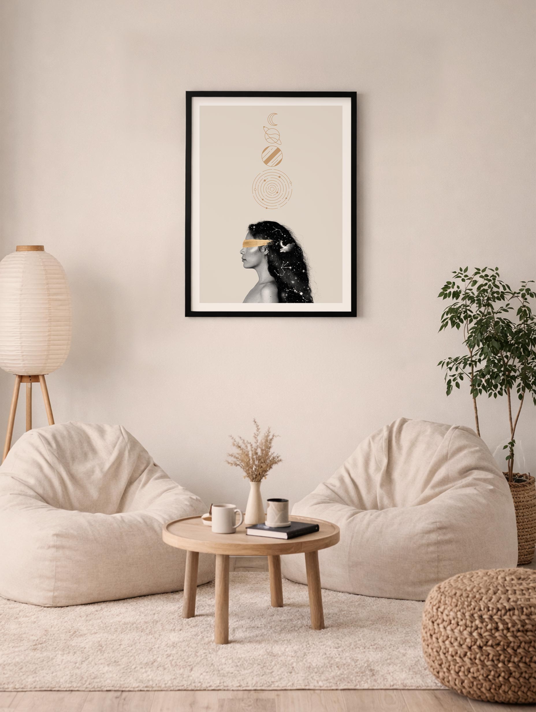 The Celestial Illustration Poster Mockup
