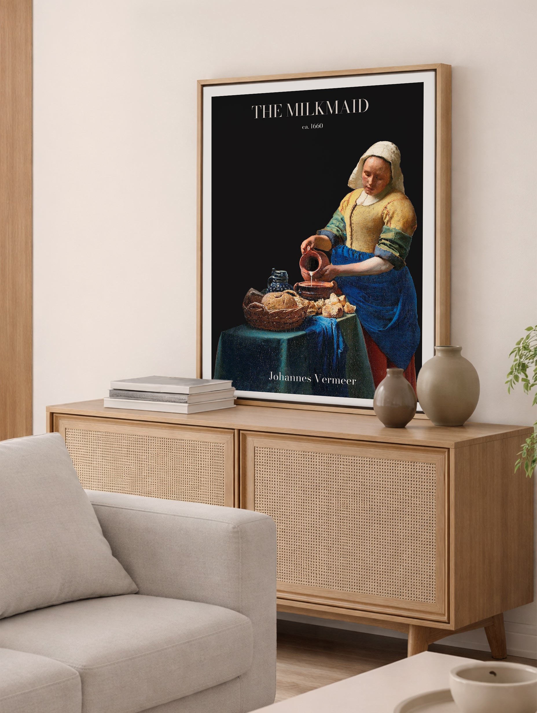 The Milkmaid Johannes Vermeer Art Mockup