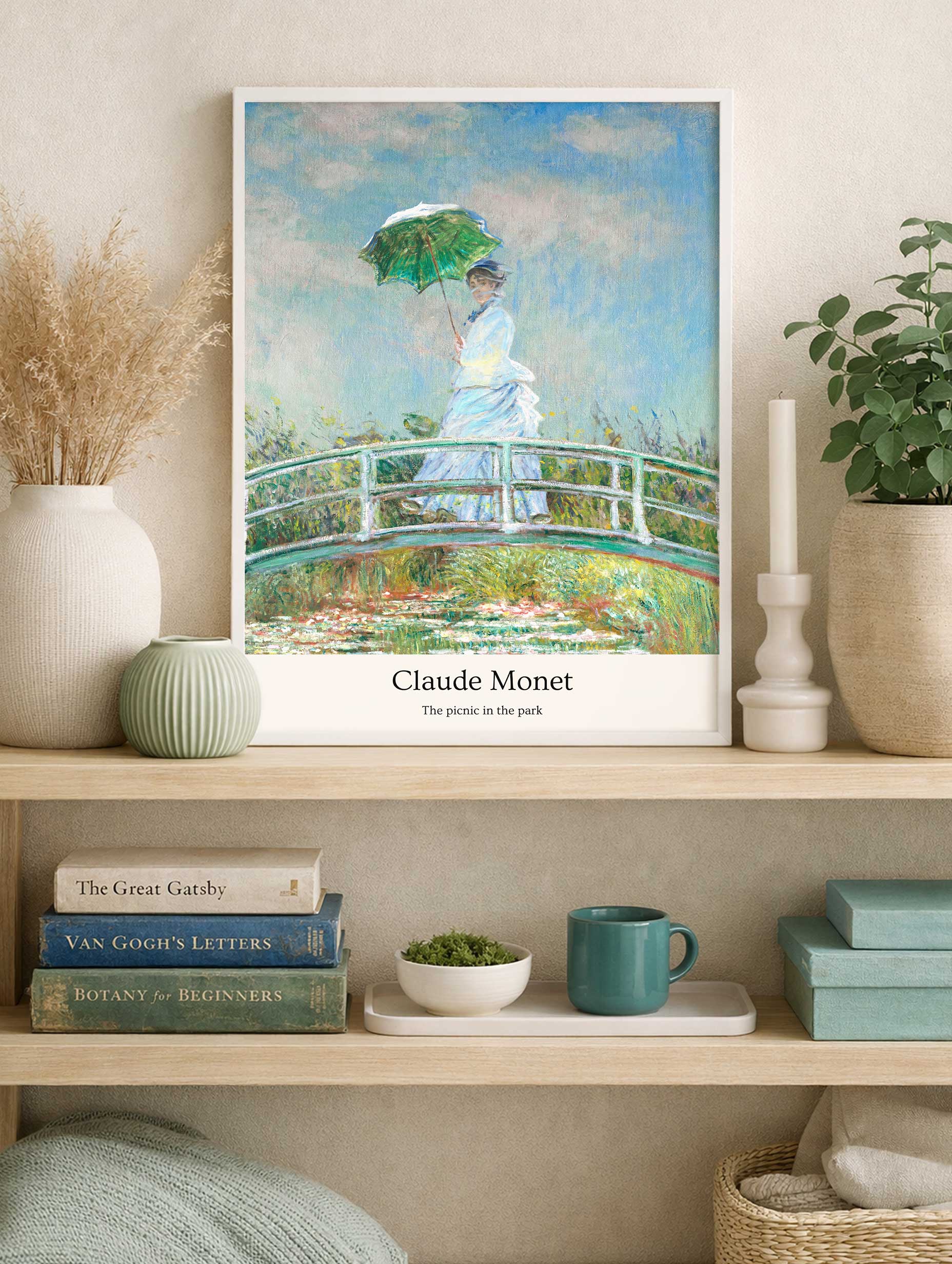The Picnic in the Park Claude Monet Art Mockup