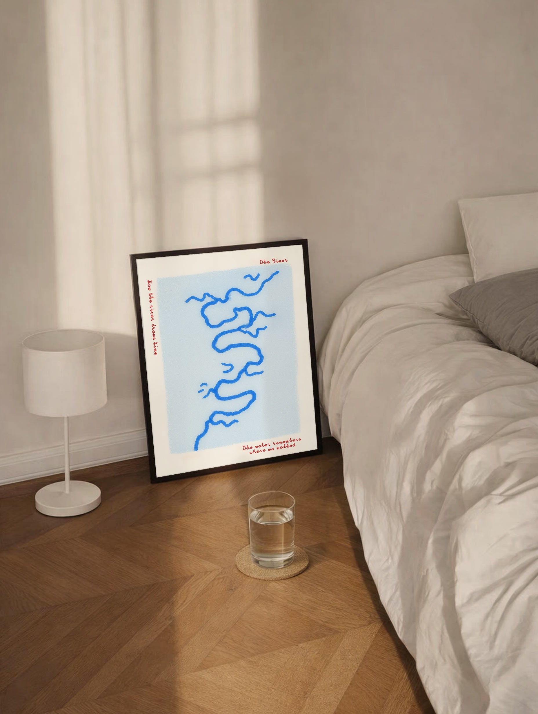 The River Draws Time Poster Mockup