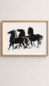 Three Black Horses Standing Looking to the Left Leo Gestel Art Print Mockup
