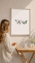Two Butterflies Kamisaka Sekka Art Print Mockup