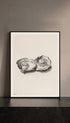 Two opened oysters No 2 - Jean Bernard Art Print Mockup