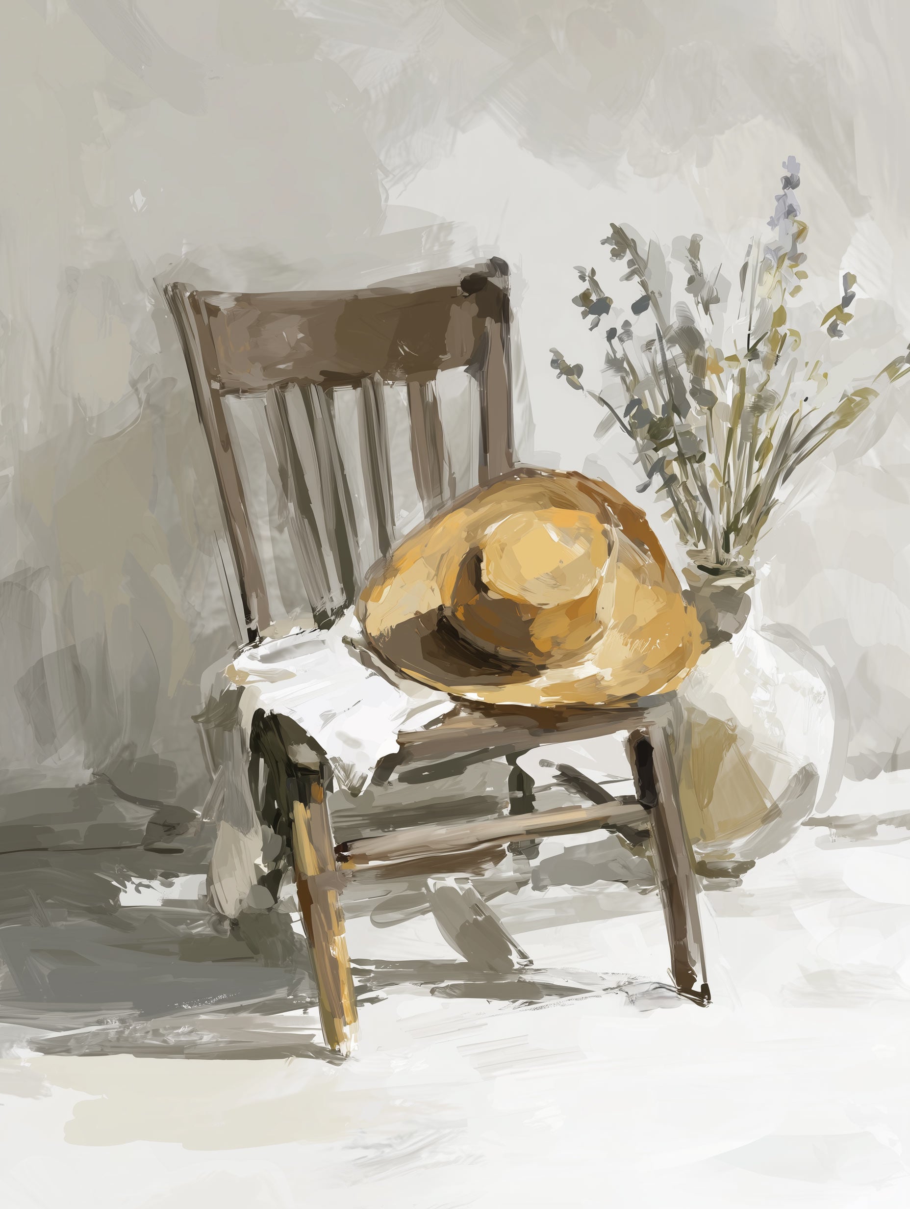 Vintage Oil Painting Art Print