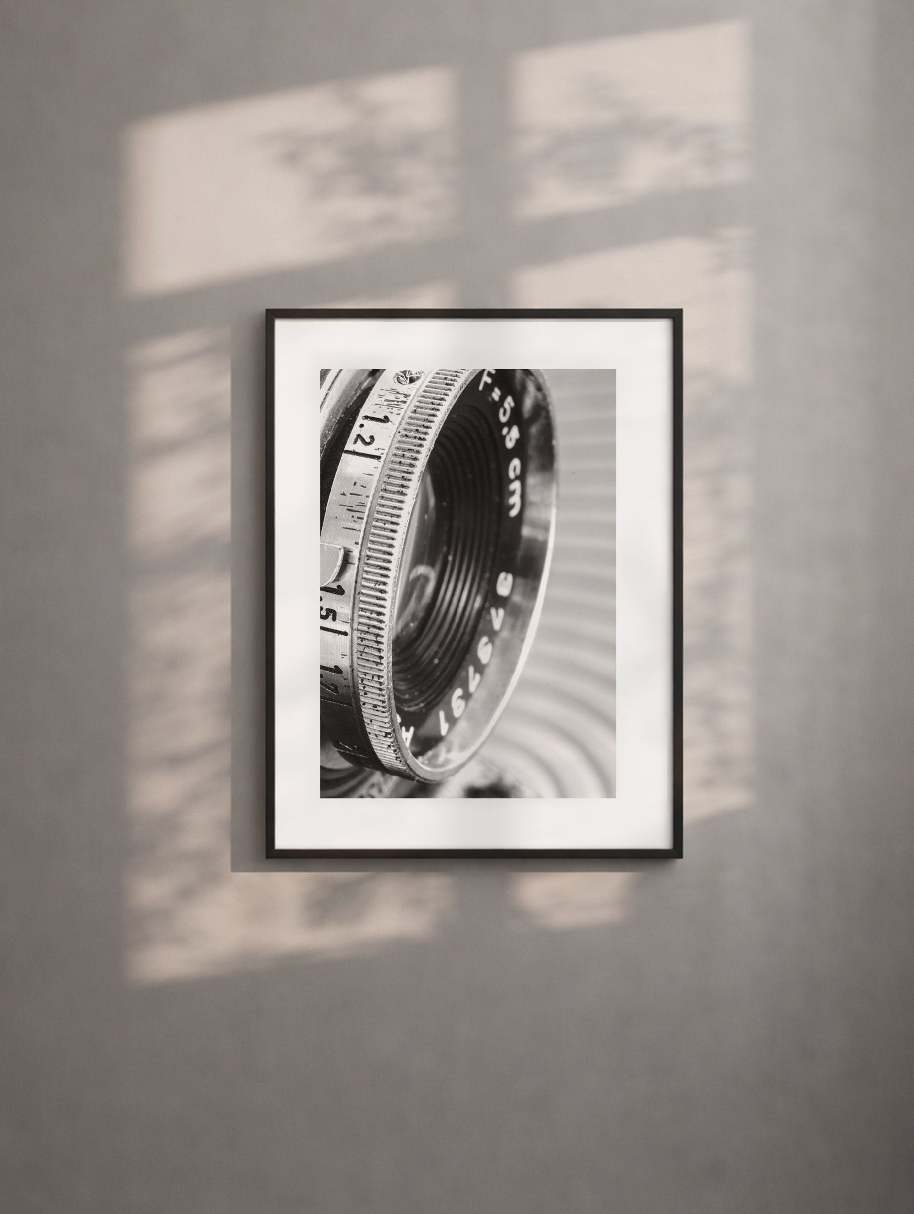Vintage Camera Lens Poster Mockup