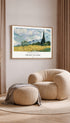 Wheat Field with Cypresses Van Gogh Art Print No 2 Mockup