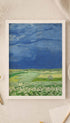 Wheatfield under Thunderclouds Van Gogh Art Print Mockup