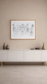 White Birds in the Snow Animal Poster Mockup
