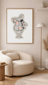 White Rabbit from Alice's Adventures in Wonderland Animal Art Print Mockup