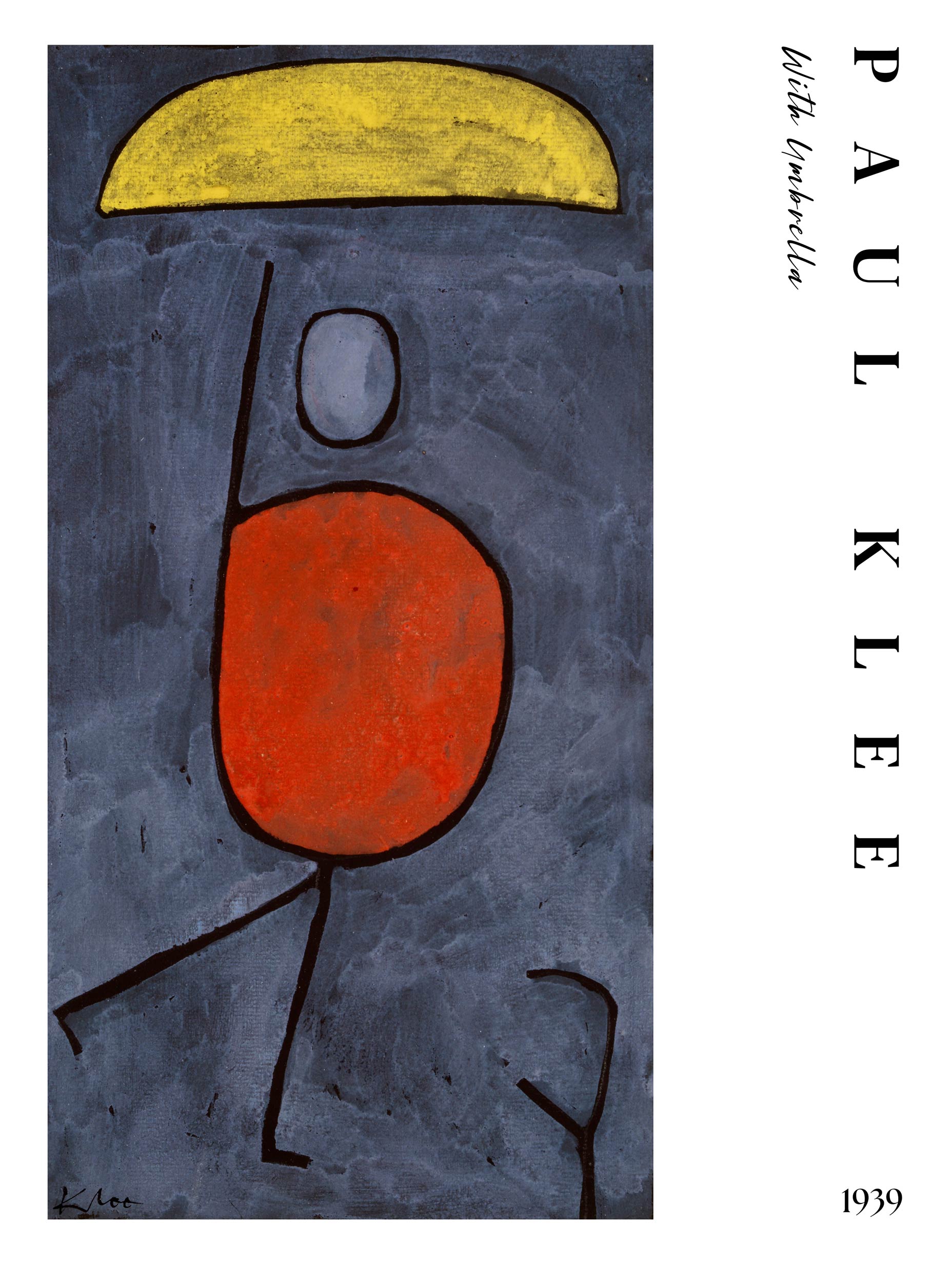With Umbrella Paul Klee Art Print Mockup