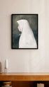 Woman in a White Shawl Zolo Palugyay Art Print Mockup