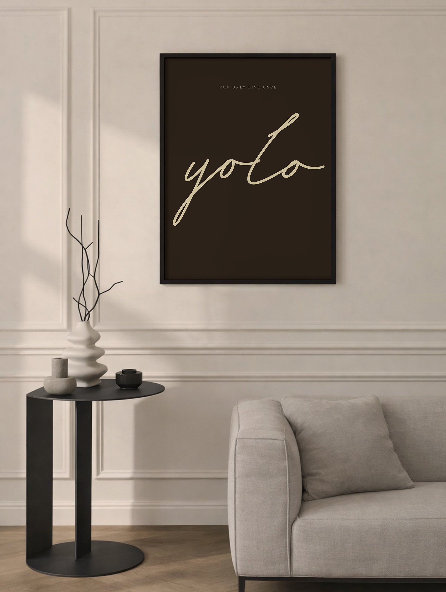YOLO Typography Poster Mockup