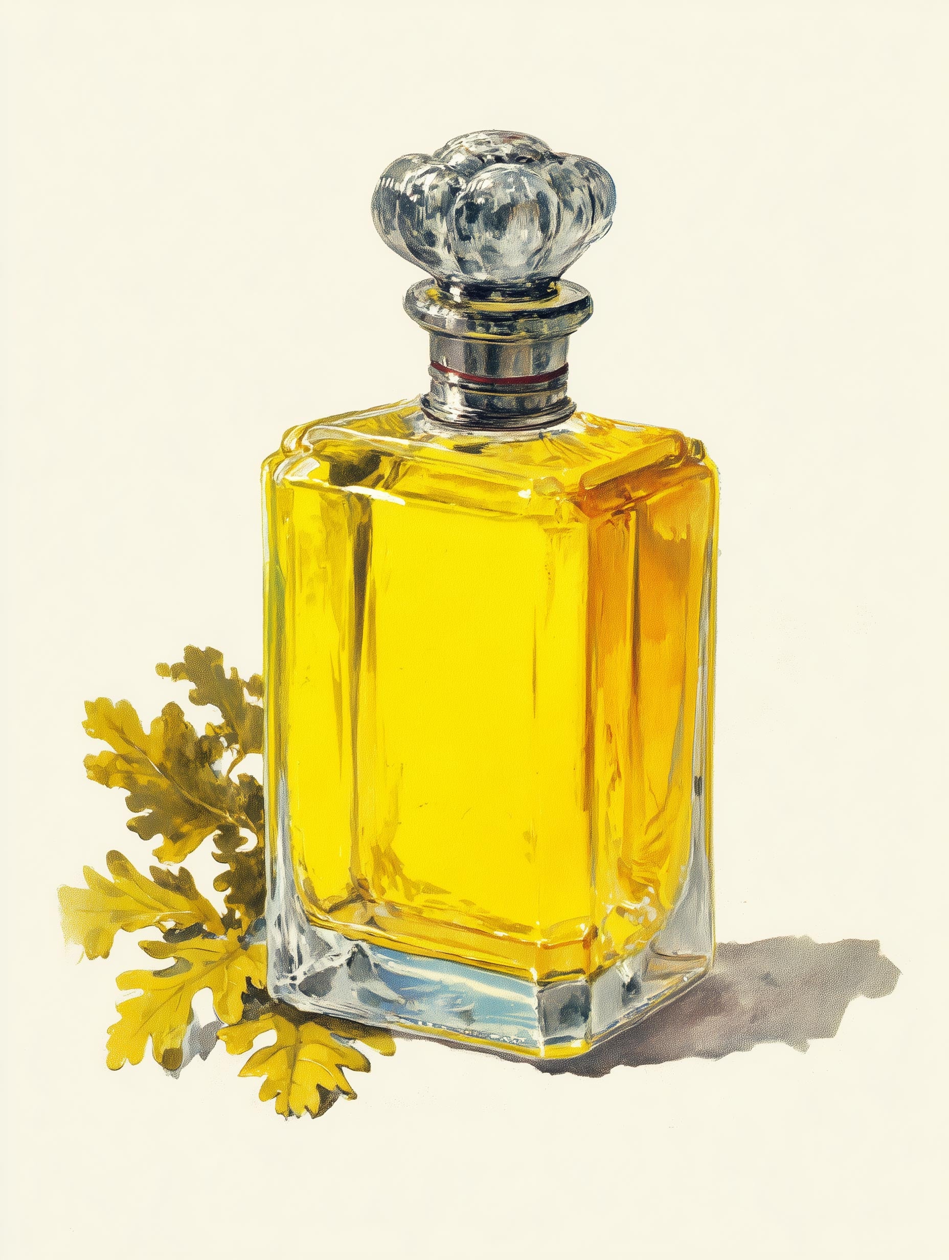 Yellow Perfume Bottle Minimalist Poster