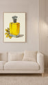 Yellow Perfume Bottle Minimalist Poster Mockup