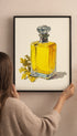 Yellow Perfume Bottle Minimalist Poster Mockup